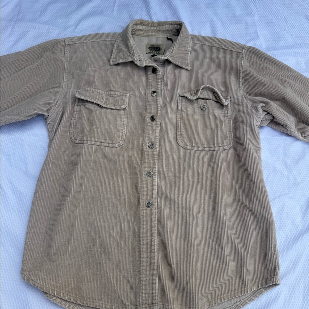 Women's Tan Button Down Shirt
